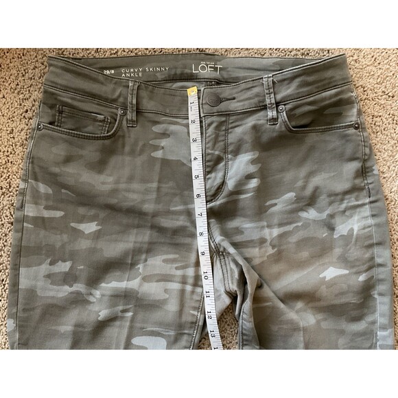 LOFT, Women’s, CURVY Skinny Zip Ankle Pants, Camo Colored, Size: 29/8 - Picture 3 of 5